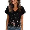 Womens Summer Tops  Short Sleeve V Neck Shirts Casual Dressy  Summer Blouses Tunic Top