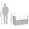 Vidaxl Garden Sofa With Cushions, 2-Seater, Beige, Poly Rattan