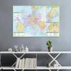 Europäisches Eisenbahnnetz Kartenposter - Detaillierte Kontinentale Zugrouten Wandkunst Dekoration für Zuhause Büro, Pädagogische Geografiekarte Papierdruck