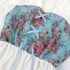 Court Style Retro Floral Maxi Dress Medieval Victorian Era Clothing