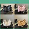 Stylish Pu Tote Bag For Women With Chic Design Soft Leather Shoulder Bag In Black Pink White Khaki