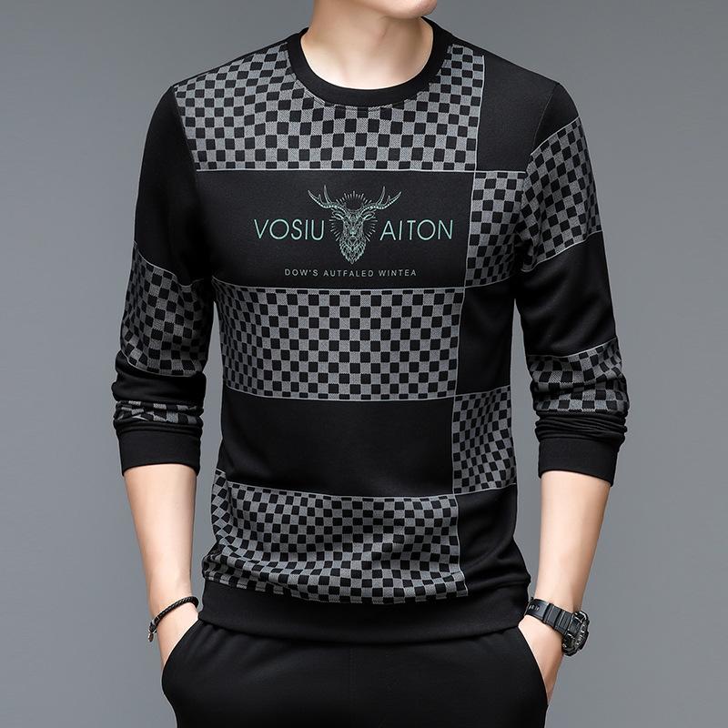 

Новый осенний свитшот для мужчин и женщин, повседневная свободная модная футболка в корейском стиле с длинными рукавами и круглым вырезом с принтом для мужчин XXXXL