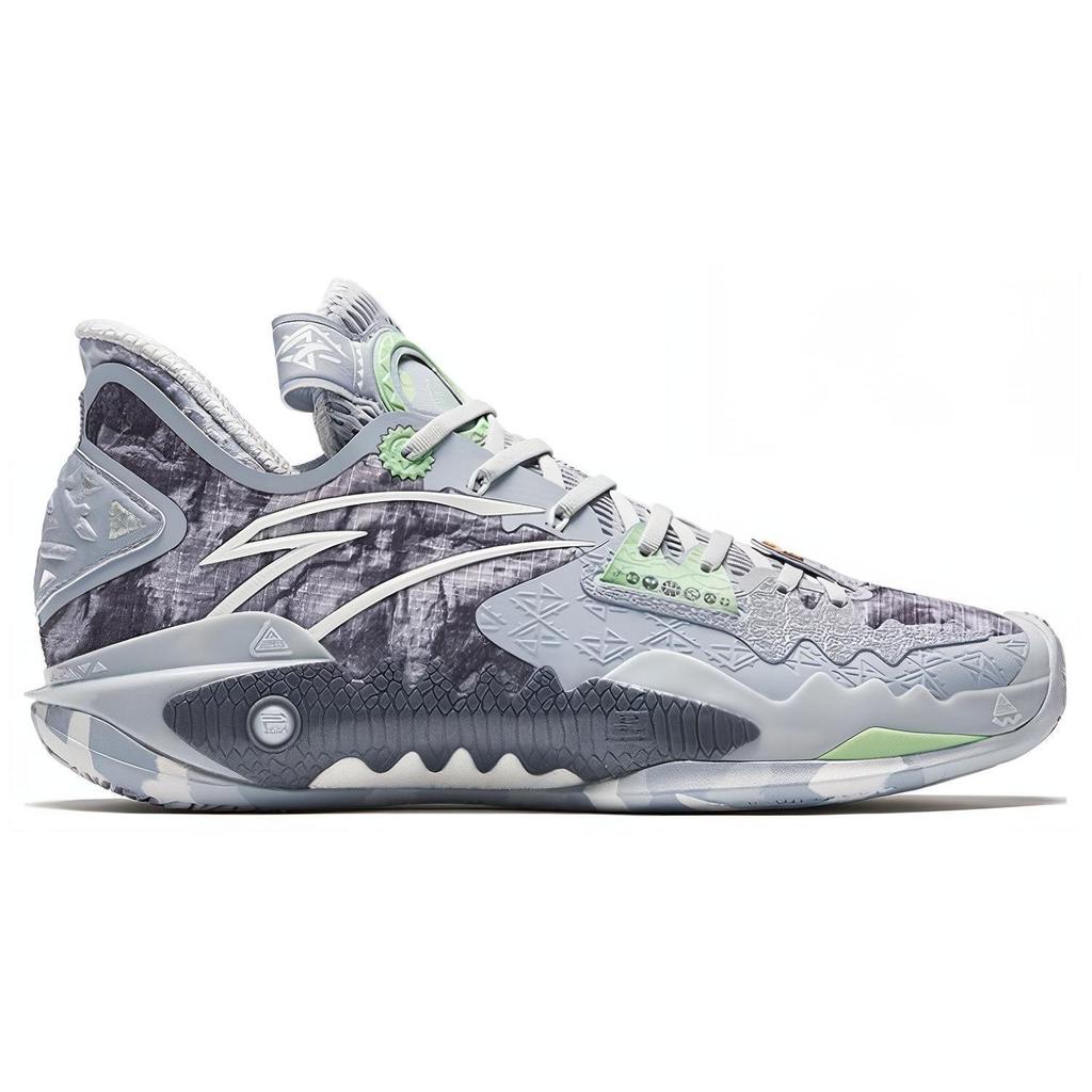 Anta Shock Wave 5 Kyrie Irving Wake-Up Men Sneakers Grey Green 112341106-1