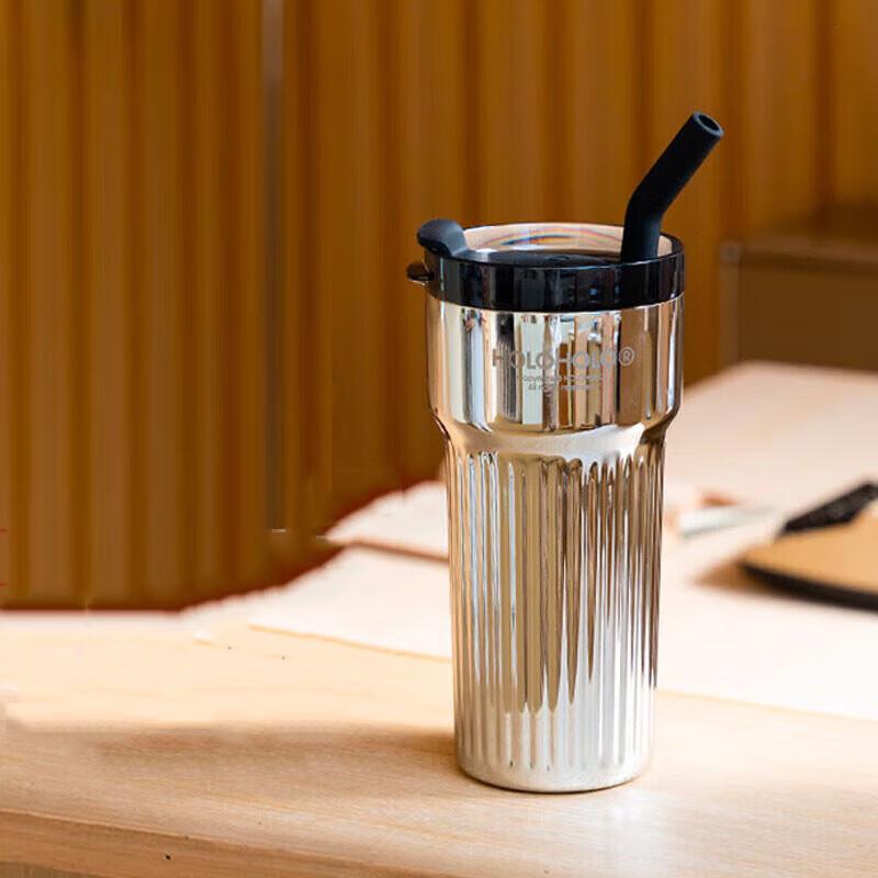 HOLOHOLO Small Roman 700ml Insulated Straw Car Mug