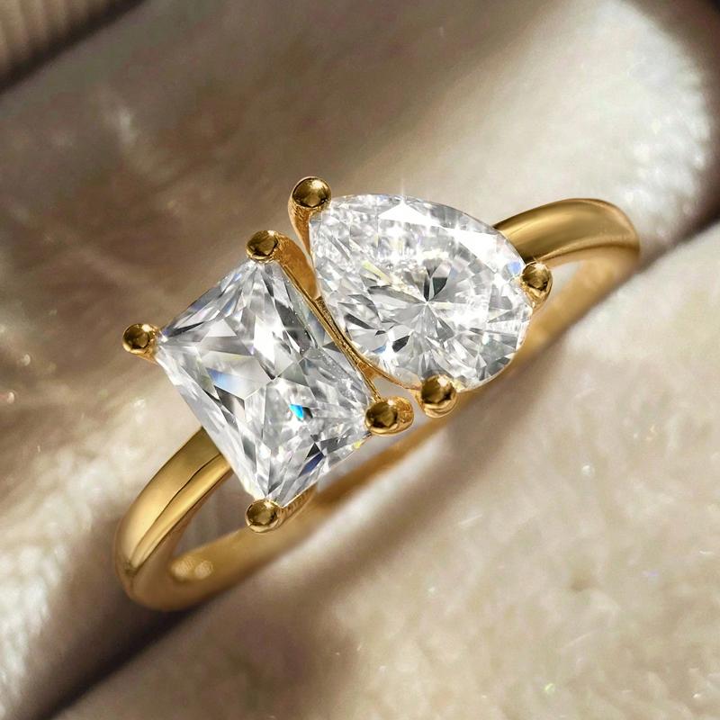 Δαχτυλίδι Δάκρυ Νερού Κλασικό Απλό από Ασήμι 925 με Ζιργκόν Για Γυναίκες Αρραβώνα Γάμο Πολυτελές Υψηλής Ποιότητας Λεπτό κόσμημα