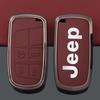 Para Jeep Aleación de Zinc Cuero Funda Protectora para Llave de Coche Accesorios para Jeep Renegade Wrangler Patriot Grand Cherokee WK2 KL Com