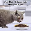 Cat Food Bowl Healthy Ceramic Cat Food and Water Bowl for Indoor Cat Puppies Anti Whiskers FatigueCat Dishes Set Shallow Cat Fo