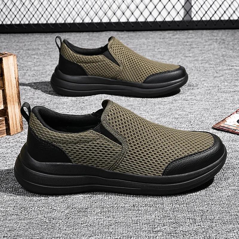 Male Sneakers Lightweight Men Casual Shoes Breathable Male Footwear Lace Up Walking Shoe Zapatillas De Hombre Tenis Masculino