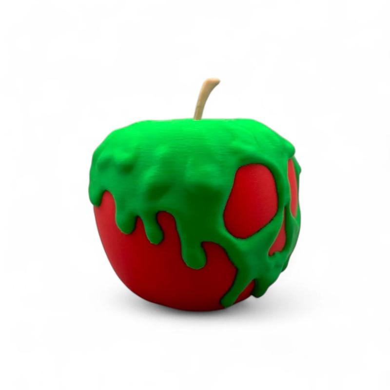 Halloween 3D Printed Poison Apple Desktop Ornaments Spooky Holiday Decor Home Car Mounted Decoration