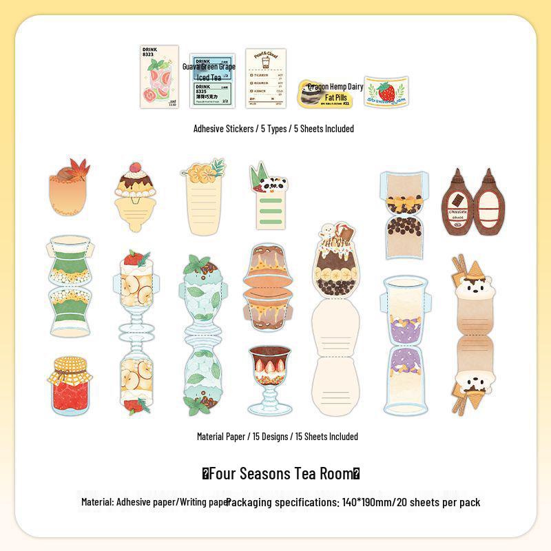 Infeel.Me Fresh Market Series 11 Stickers & Writing Paper DIY Pack