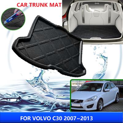 Car Trunk Mat For Volvo C30 2007 2008 2009 2010 2011 2012 2013 High Temperature Resistant Storage Pad Auto Interior Accessories