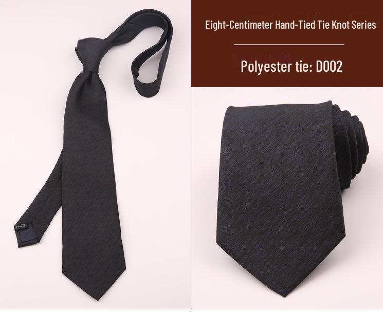 8cm Men's Formal Striped Plaid Tie for Business, Wedding, or Professional Wear - Black or Red, Korean Style
