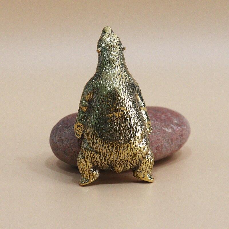 

Vintage чистий бронзовий білий ведмідь статуя орнамент мідь спляча тварина милий лежачий ведмідь фігур мініатюрні стіл ремесла прикраси