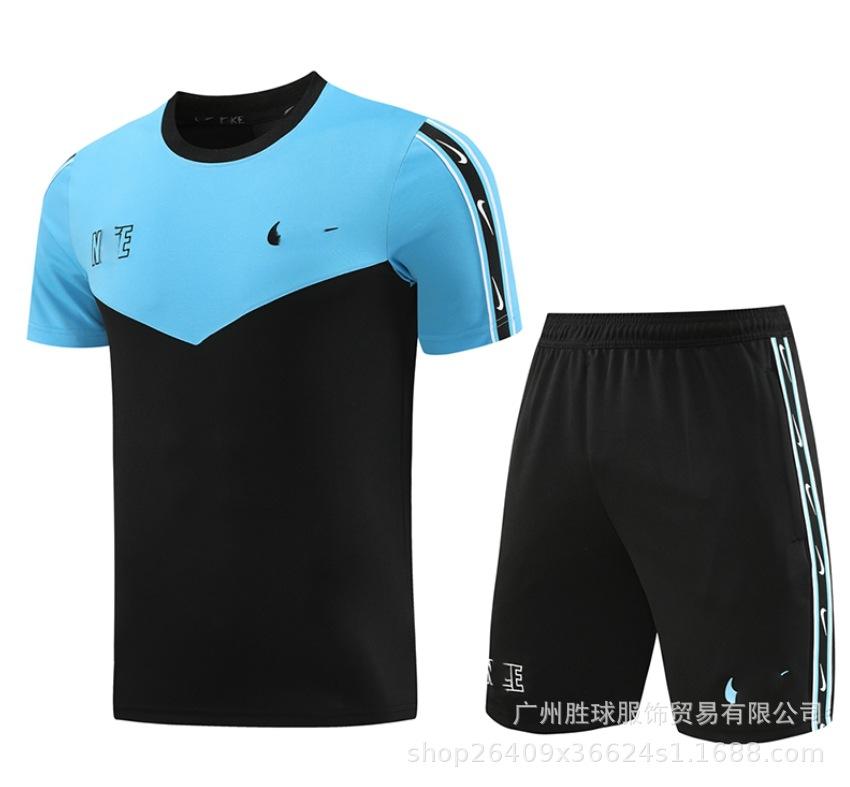Nk Tuta da Allenamento Pantaloncini a Maniche Corte Casual, Maglia da Calcio, Maglia di Classe, Maglia Sportiva Fitness da Corsa per il Commercio Estero
