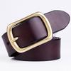 Men's Genuine Leather Pin Buckle Belt - Casual Pure Copper Cowhide Waist Accessory