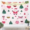 Merry Christmas Tapestry Santa Claus Wall Art for Living Room Bedroom Snowflake Wall Hanging Blanket Holiday Gift Home Decor
