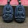 Obsidian Zodiac Pendant and Birth Buddha Charm – Eight Protectors Collection, Ideal for Gifts