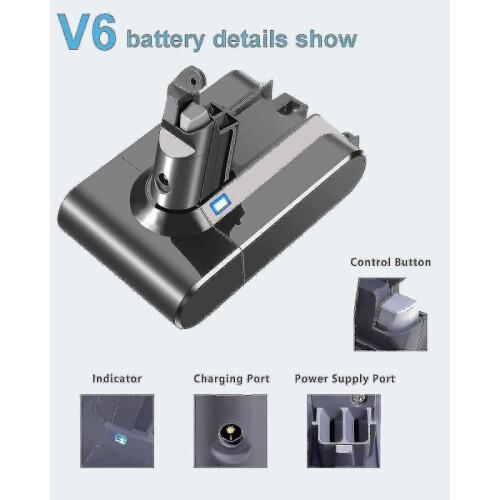 For Dyson V6(dc62) Vacuum Cleaner Battery 21.6v 4.0ah