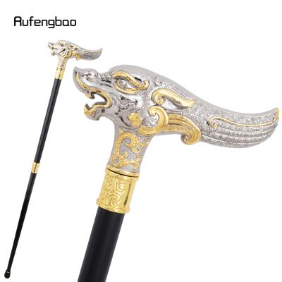 Gelber Weißer Drache Glücksbringende Wolken Mode Stock Gehstock Dekorativer Stock Halloween für Cosplay und Partys, für Cosplay & Party