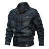 Spring and Autumn New Denim Jacket Men's Retro Casual Tooling Jacket Trendy Handsome Versatile Multi-bag Top