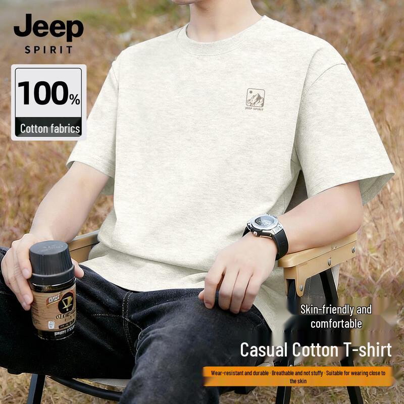 JEEP SPIRIT Men s Graphic Print Cotton T-Shirt 3XL