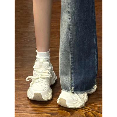 Casual Sports Shoes with Breathable Mesh and Thick Sole  Women's 2025 Spring and Autumn New Women's Shoes