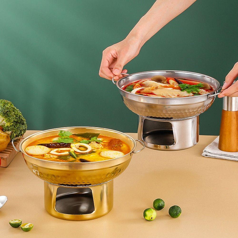 20/22cm Thai Hot Pot Thickened Dessert Holder High Quality Double Ears Hot Pot  Household