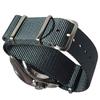 20mm NATO G10 Ballistic Nylon Watch Military Dark [time+] Strap, Band, Gray/Brushed