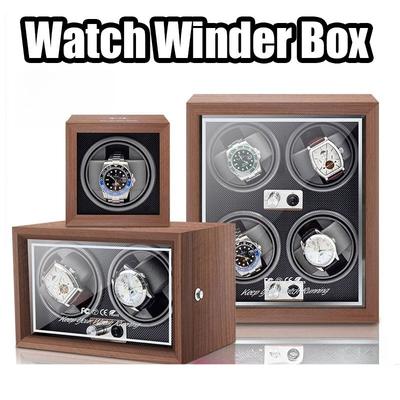 1/2/4 Schlitze Holz Uhren Aufbewahrungsbox Automatische Uhrenaufzug Box Mehrprogramm-Modus Holzuhren Box