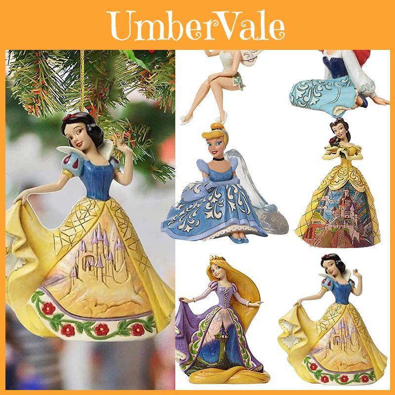 Delightful Snow White Ariel Belle Rapunzel Acrylic Pendant Ornaments Xmas Tree Decor