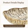 PET Glacier Fruit Bowl Gold-Trimmed Edge Thickened Shatterproof Snack Display Plate Large Capacity Glacier Texture