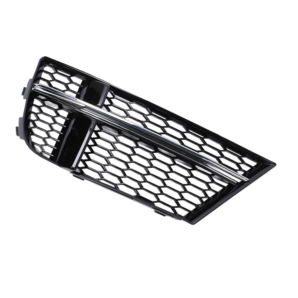 Fog Light Grill With Chrome Trim High Toughness Long Lasting Use Easy Installation for A3 S3 2017 To 2019 Left: