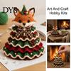 DIY Yarn Knitting Projects Animal Christmas Tree Crochet Kit, Highland Cow Cute Handmade Gift Idea for Family Dachshund Cat Crafting Kit Beginners,