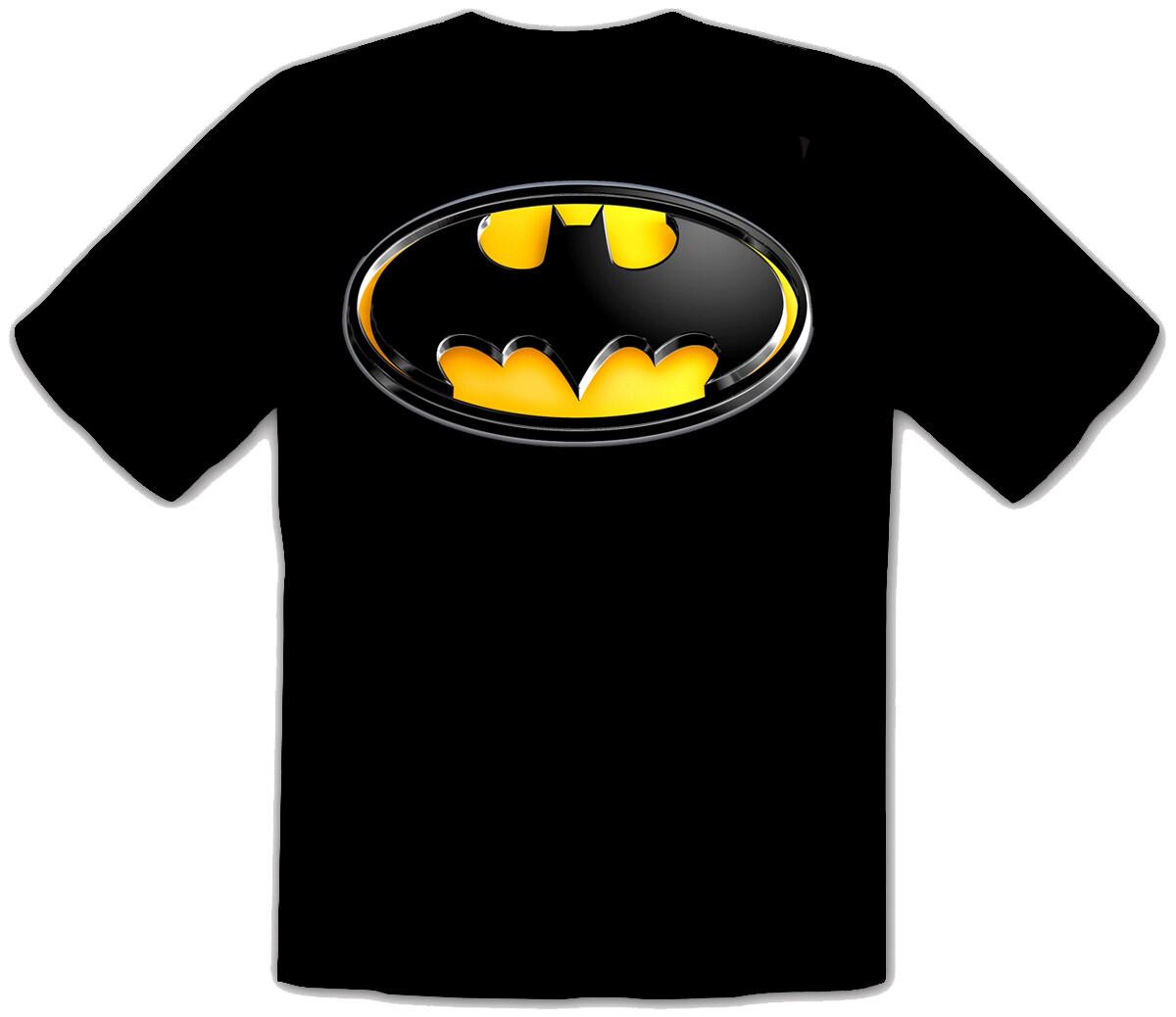 26 Batman Superhero Logo Car Black T-Shirt -248- Unisex T-Shirt S