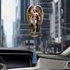 Car Angel Ornament Acrylic Flat Hanging Decor with Lanyard Reusable Holiday Pendant for Rearview Mirror Window Wall Tree Gift Decoration