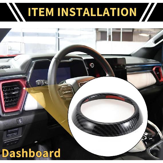 Dashboard Side Air Vent AC Outlet Cover Trim for Chevrolet Colorado for GMC Canyon 2023-2024 Central Dash Air Vent Ring Cover Trims ABS Carbon Fiber