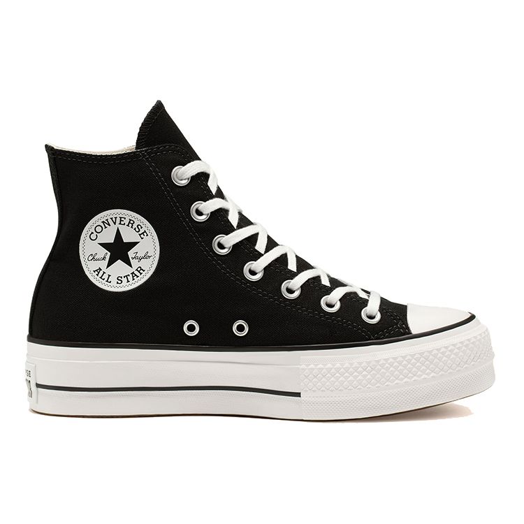Converse Chuck Taylor All Star Platform High Black Women Sneakers White 560845C