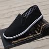 Canvas shoes men's shoes all black casual solid color large size zapatos de hombre mens loafers chunky sneakers fgb67