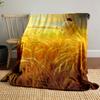 Jesus In Wheat Field Cozy Blanket  Printed Blanket for Living Room Bed Couch Lunch Break Soft Cozy Blanket for Friend's Festival Gift