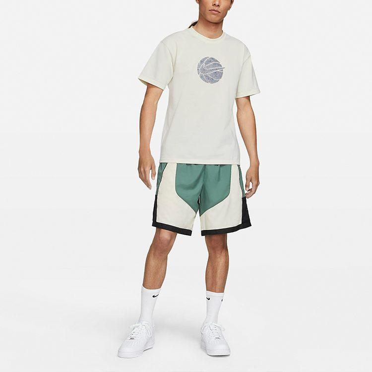 Nike T Shirts Men's Ecru Crew Neck Moderate Straight Fit DD0829-901