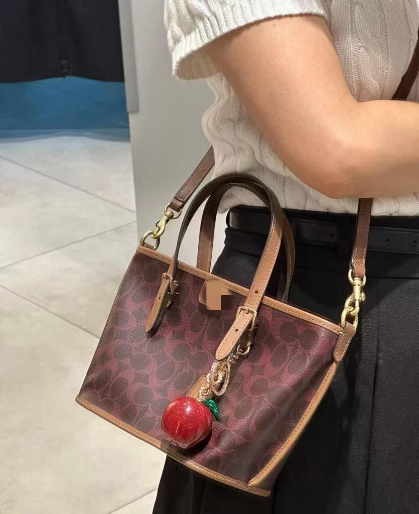 Coach Retro Flower Taxi Tote Handbag - Fashionable Shoulder & Crossbody Basket Bag