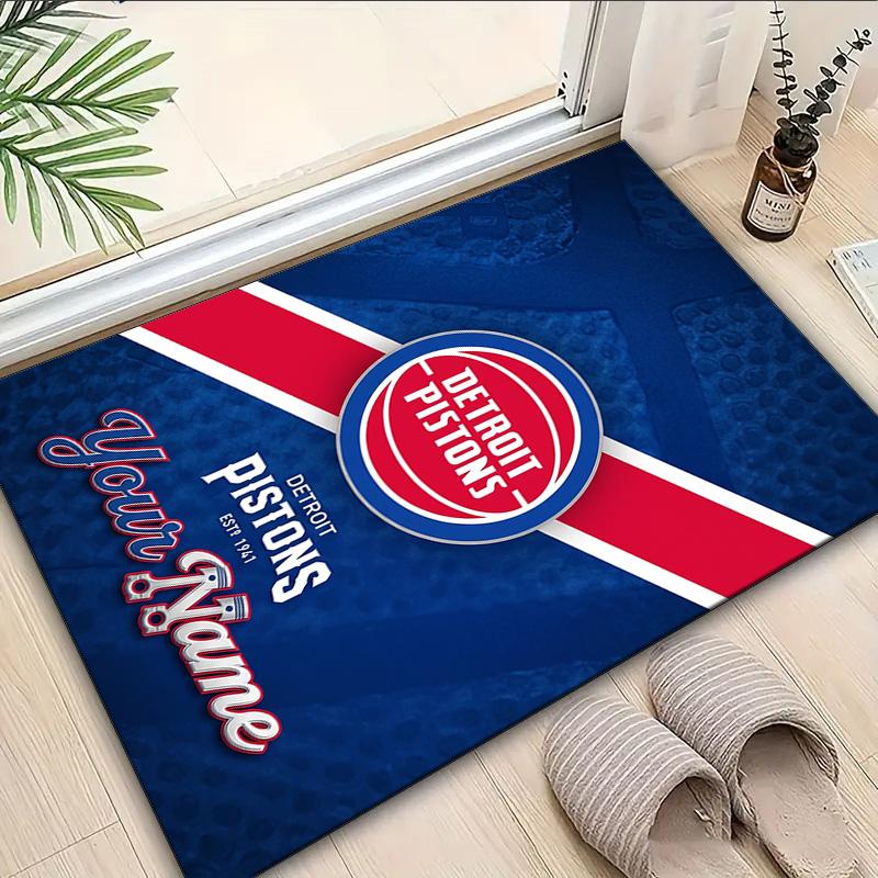 Custom Name Rug Detroit Basketball Art Area Rug Suitable for Indoor And Outdoor,Carpets for Homes, Offices,Living Rooms,Home Decor,Christmas Gift