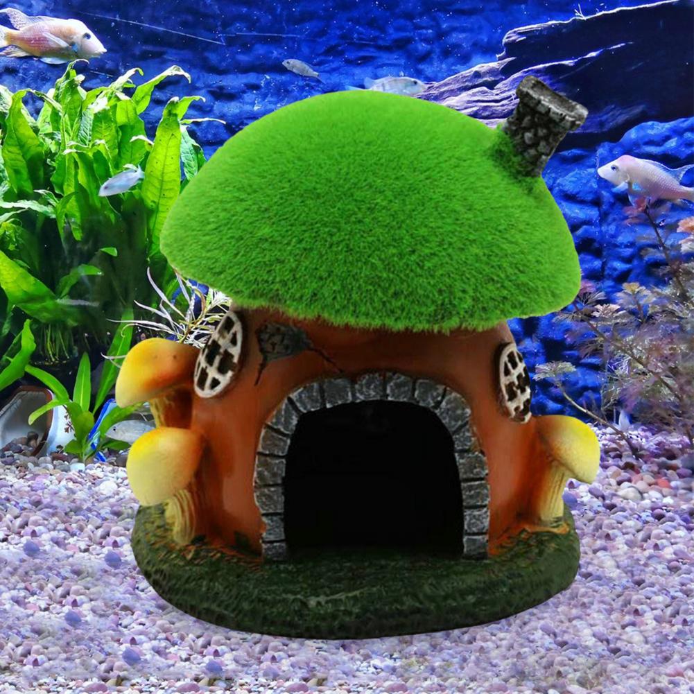 Fish Tank Shelter  Eco-friendly   Aquarium Landscaping Fish Tank Mushroom House Aquarium Accessories