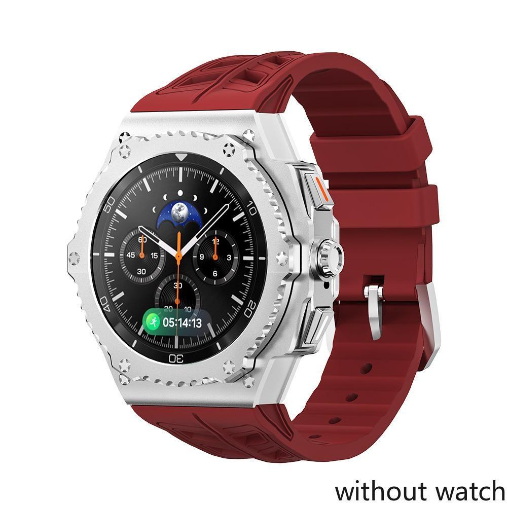 Luxury Mod Kit Alloy Metal Case For Samsung Watch 8 Classic 46mm Rubber Band For Galaxy Watch 8 Classic 46mm Kit Accessories