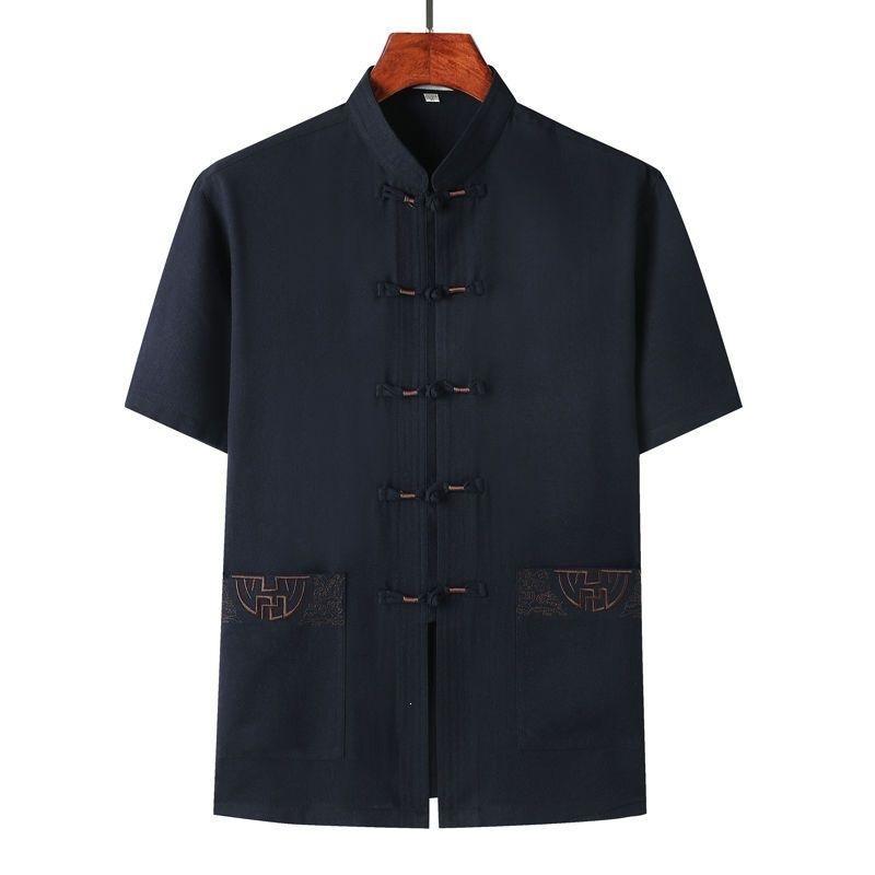 Tang Suit Men's Short-sleeved Suit Casual Chinese Style Hanfu Men's Tai Chi Suit Summer Morning Exercise Suit