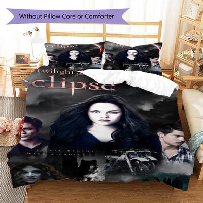 Twilight Pattern Bedding Quilt Set Quilt Cover Pillowcase Home Decoration Gift (1 * Duvet Cover + 2 * Pillowcase, Without Core)