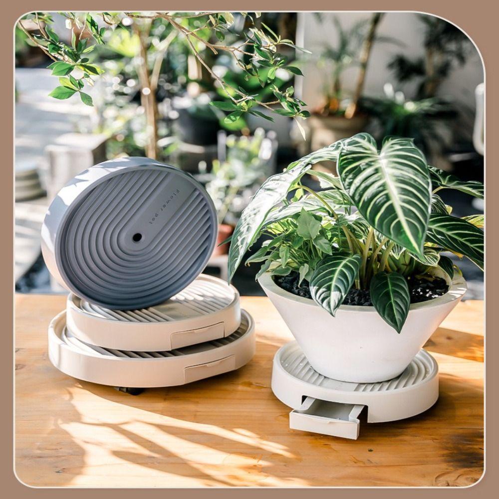 Universal Wheel Rolling Plant Tray Heavy Duty Flowerpot Tray Portable Plants Pots Holder  Home Use