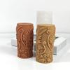 Cylindrical Scened Candle Molds Castings Molds Flowers Silicone Moulds Plasters Molds Ornament Molds Candle Making Molds