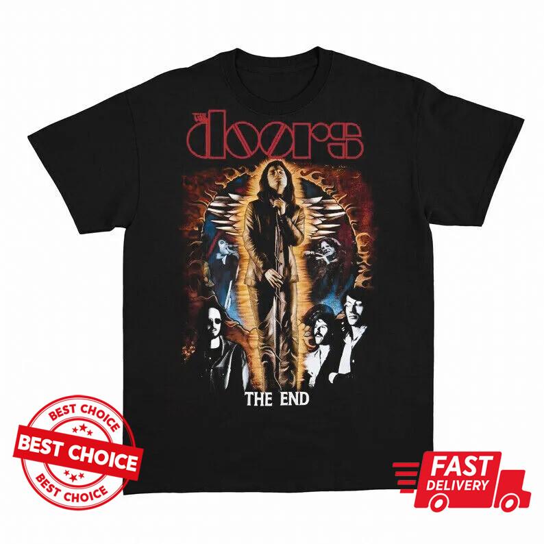 

The Doors Band The End Men Black T-shirt S-3XL Q3467 Unisex T-Shirt XL