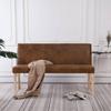 Day and Night - Day and Night Artificial Suede Leather Bench 139.5 Cm Brown